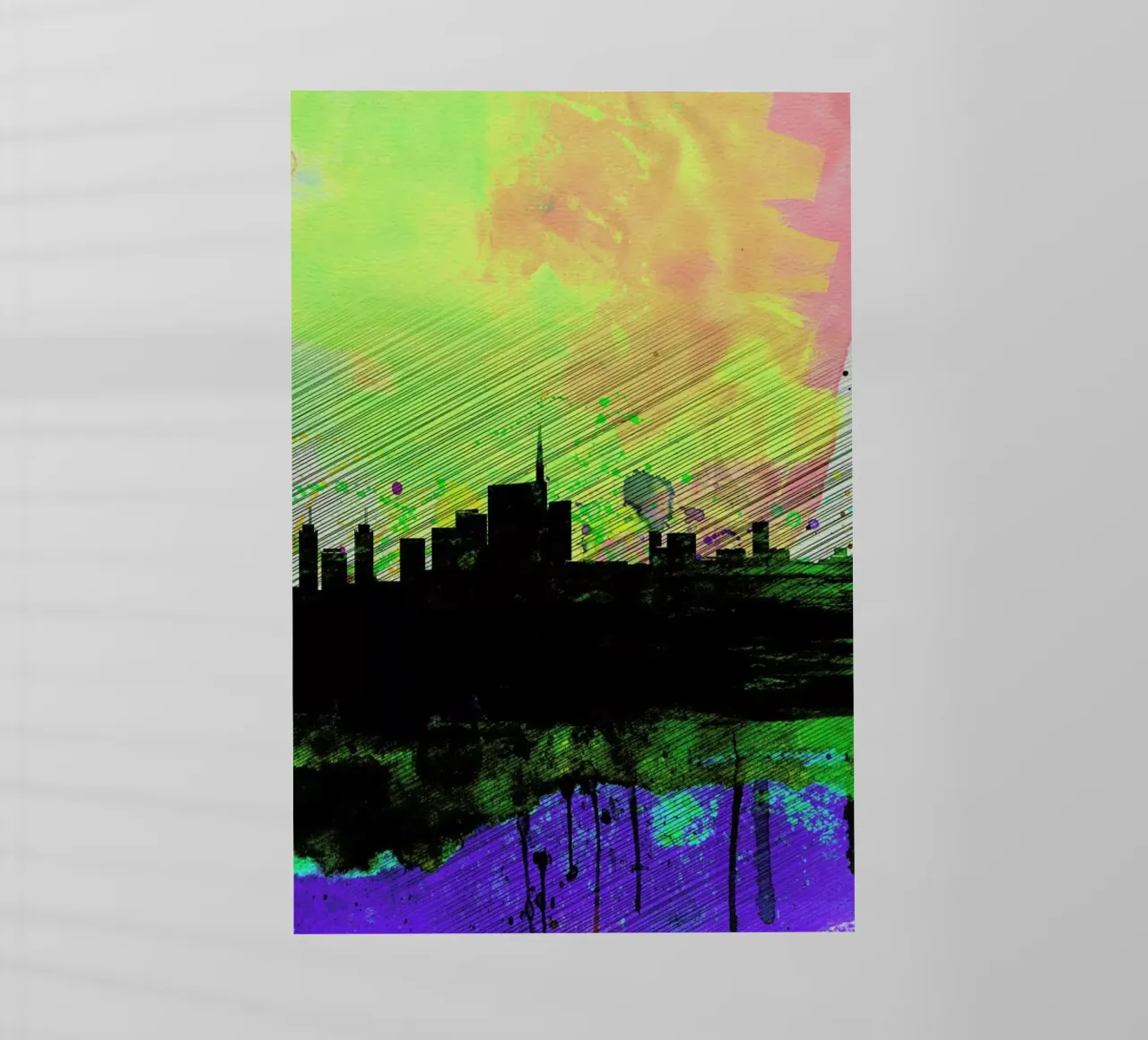 Milan Watercolor Skyline 2 pellicola backlit da Naxart