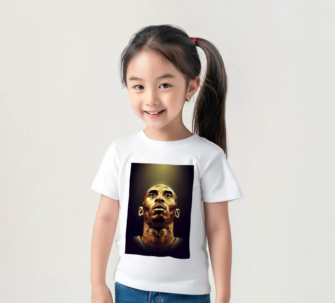 Kobe Bryant portrait (13) kids t-shirt by Lembayung art