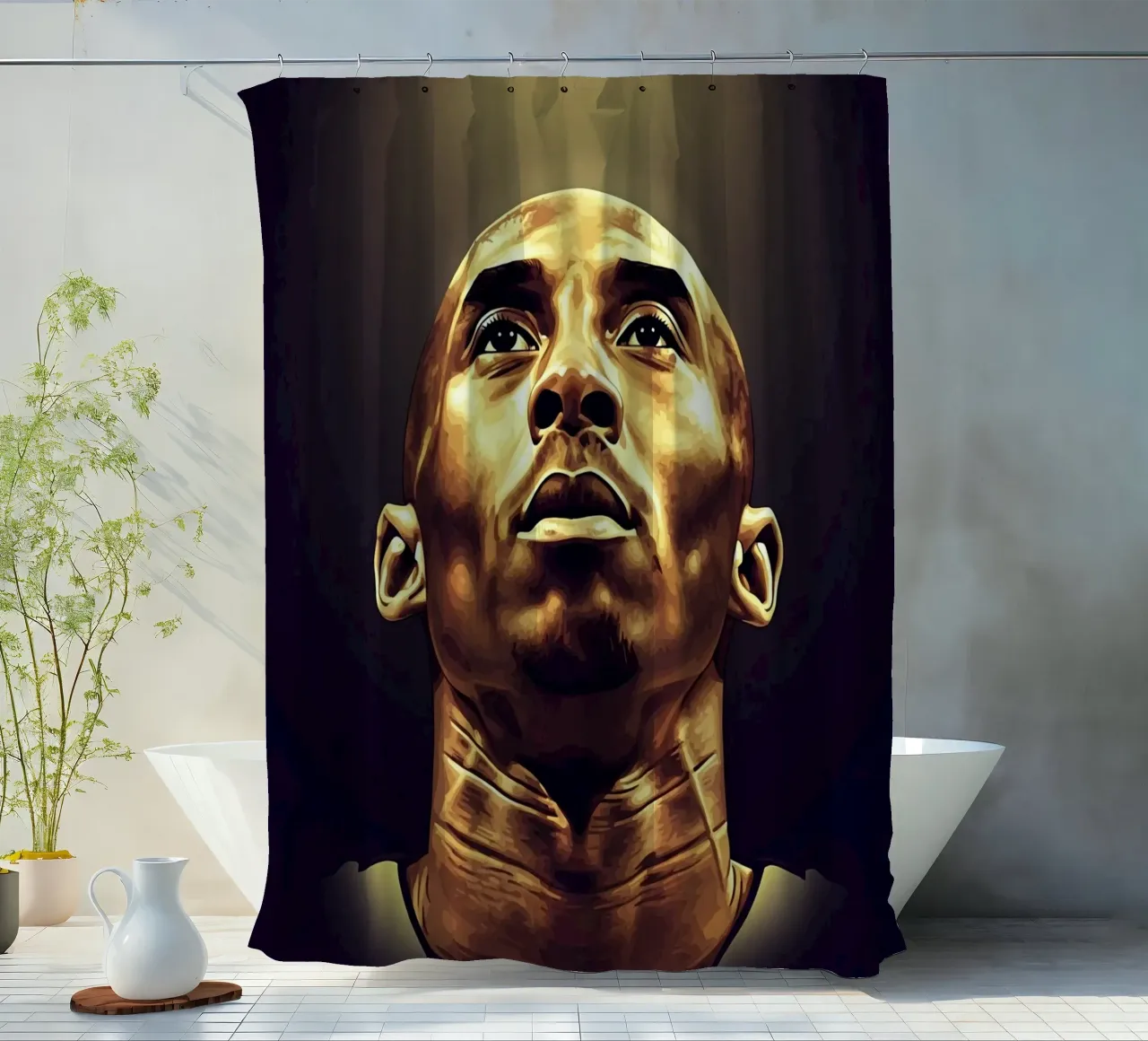 Kobe Bryant portrait (13) tenda da doccia da Lembayung art