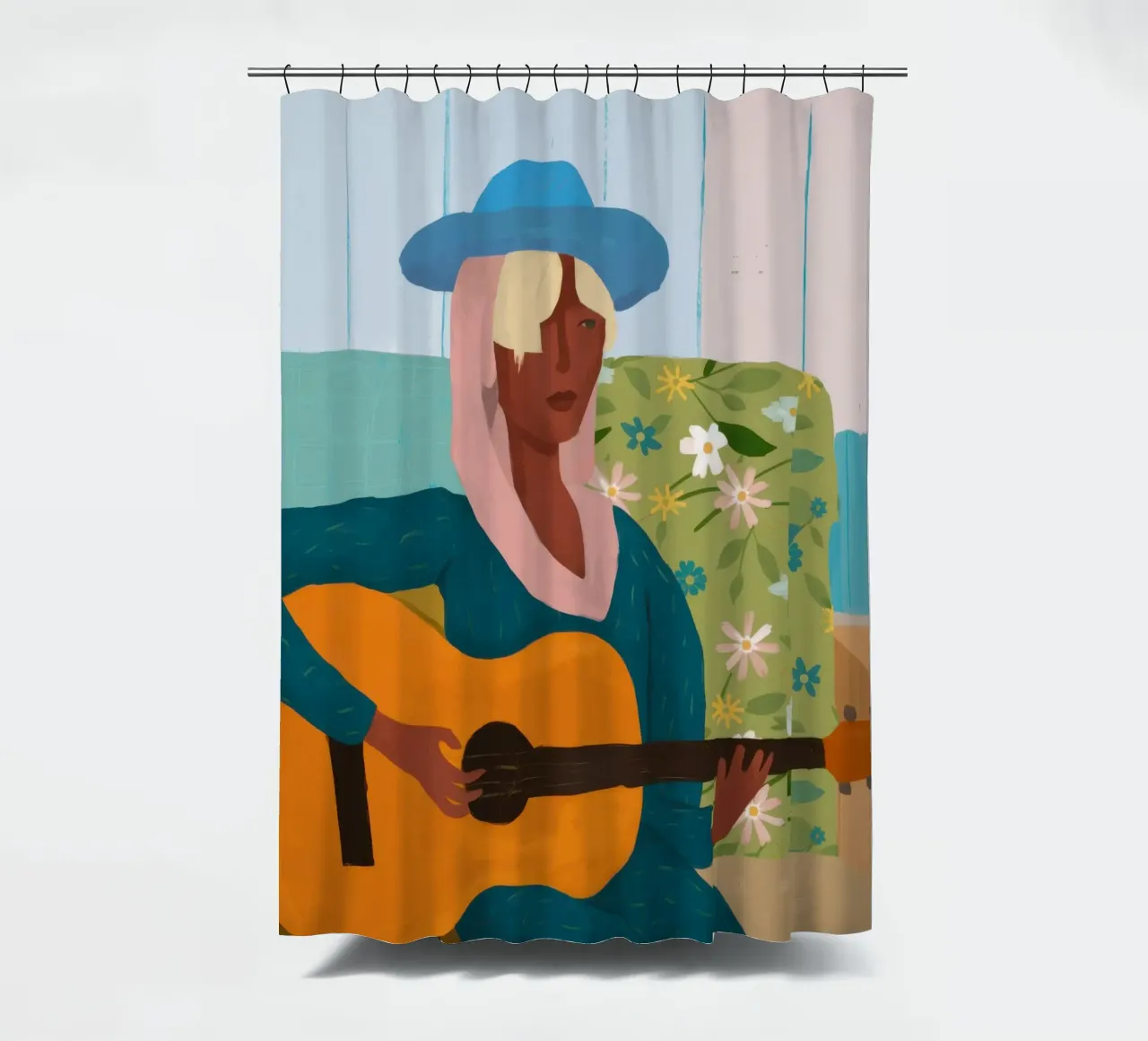 Melodic Seaside Soul shower curtain by Bring Haven