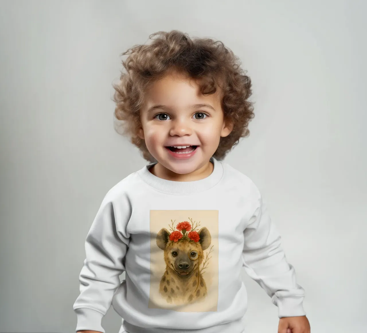 Dapper Hyena: Il fiore del monocolo felpa neonato da Graceful Desine