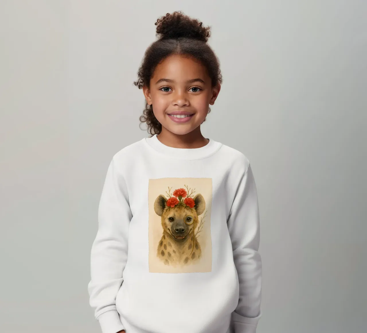 Dapper Hyena: Il fiore del monocolo felpa bambino da Graceful Desine