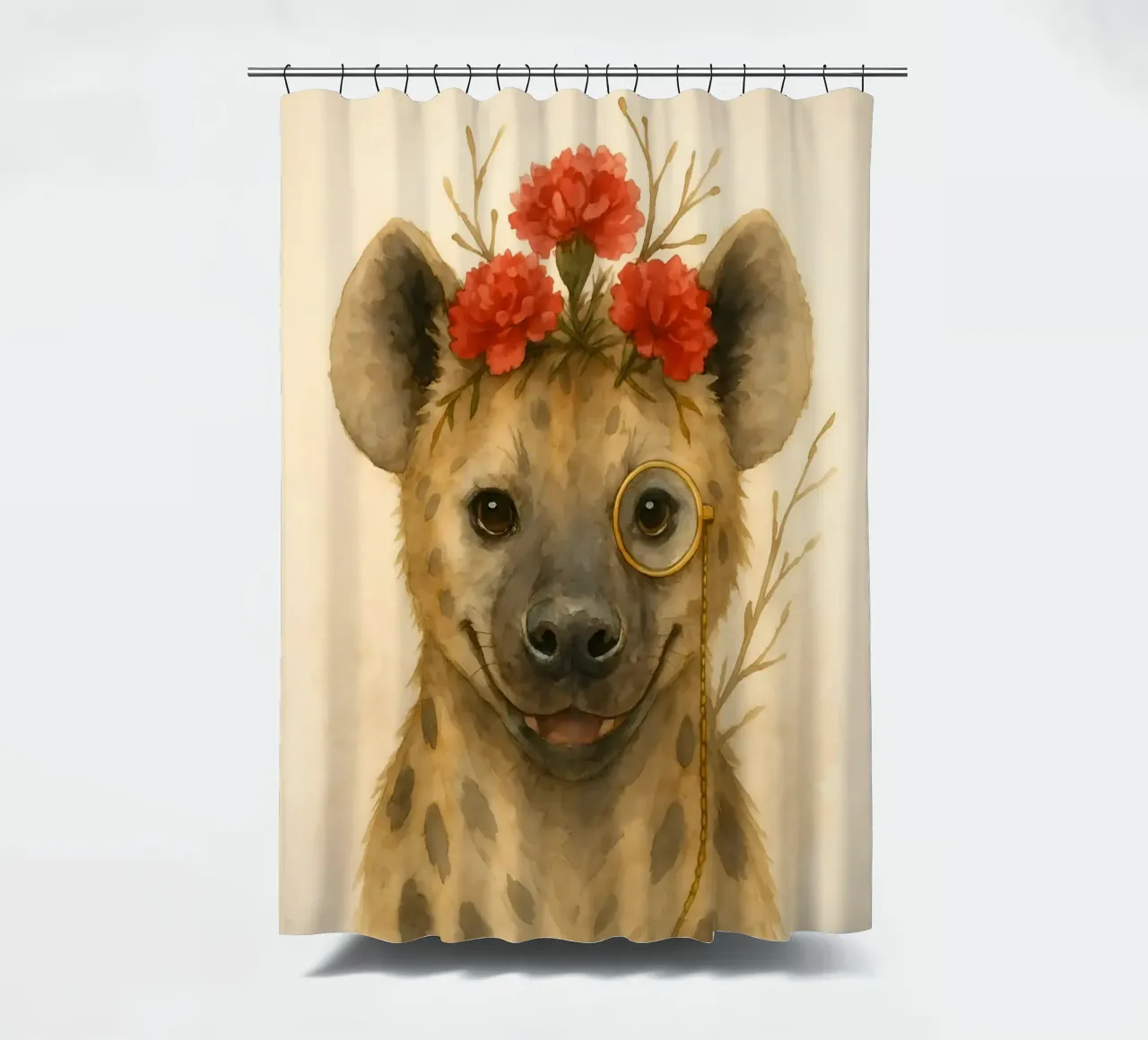 Dapper Hyena: Il fiore del monocolo tenda da doccia da Graceful Desine