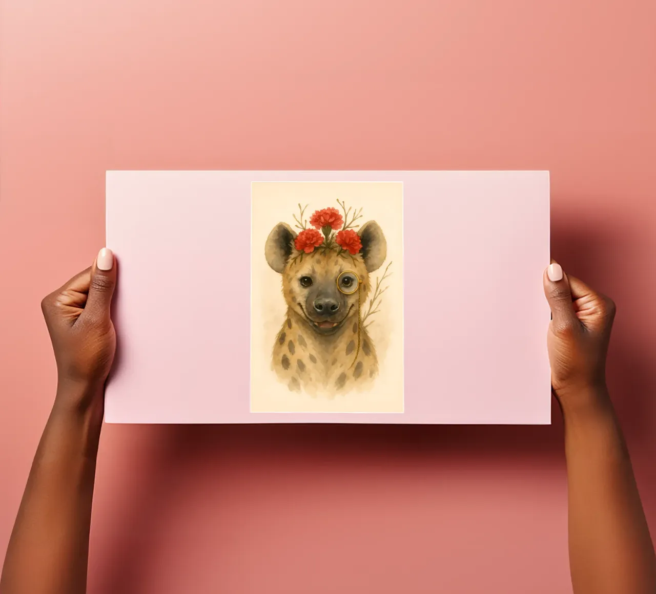 Dapper Hyena: The Monocle Bloom sticker sheet by Graceful Desine