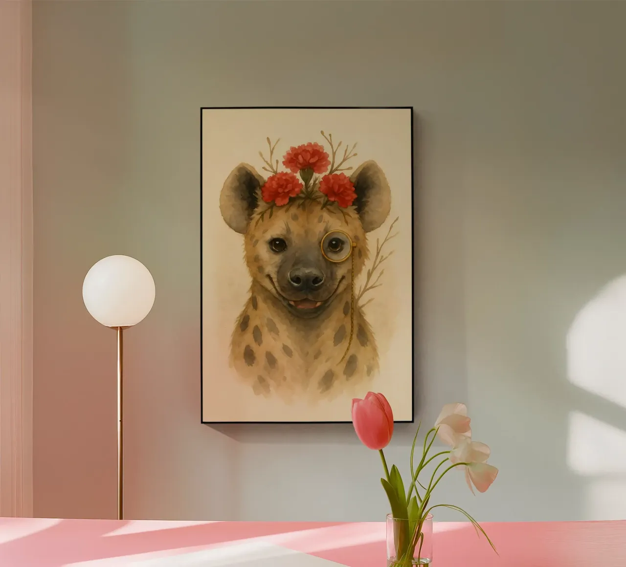 Dapper Hyena: Il fiore del monocolo plexiglass da Graceful Desine