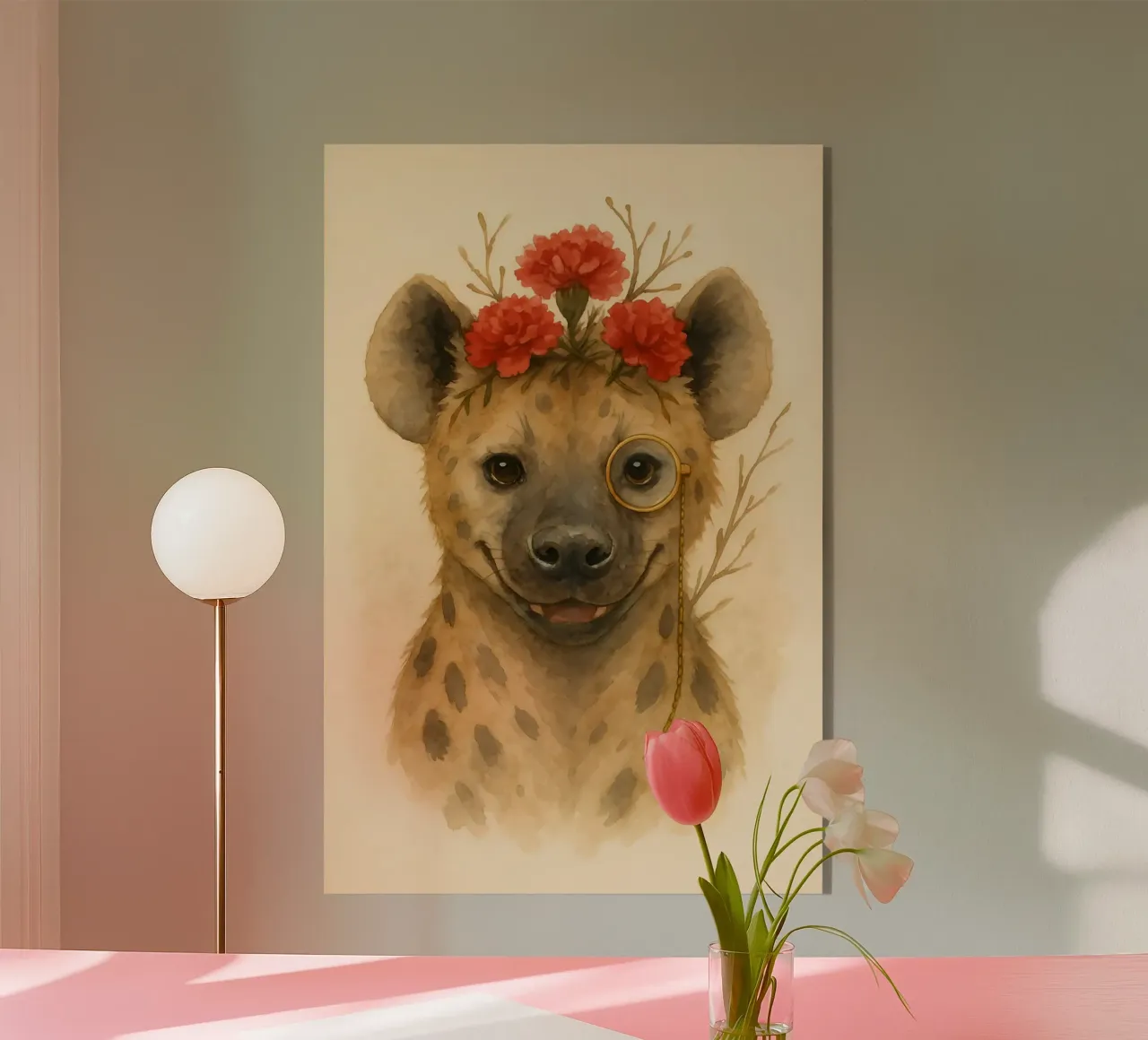 Dapper Hyena: Il fiore del monocolo plexiglass da Graceful Desine