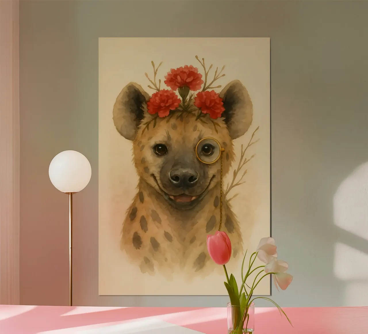 Dapper Hyena: Il fiore del monocolo carta hahnemühle da Graceful Desine