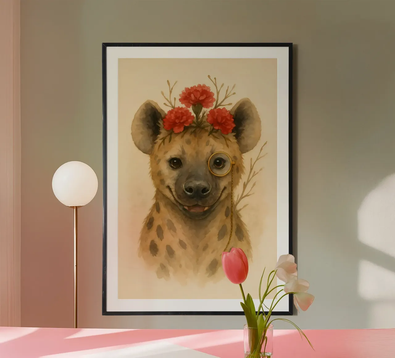 Dapper Hyena: Il fiore del monocolo carta hahnemühle da Graceful Desine