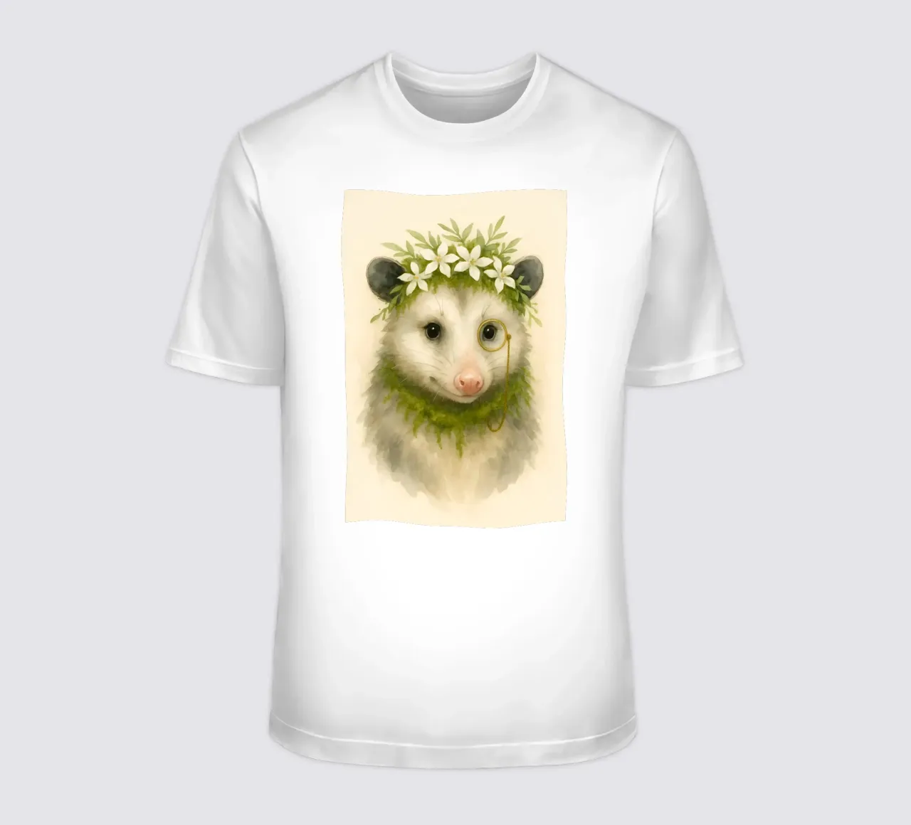 Il professor Possum in fiore t-shirt da Graceful Desine