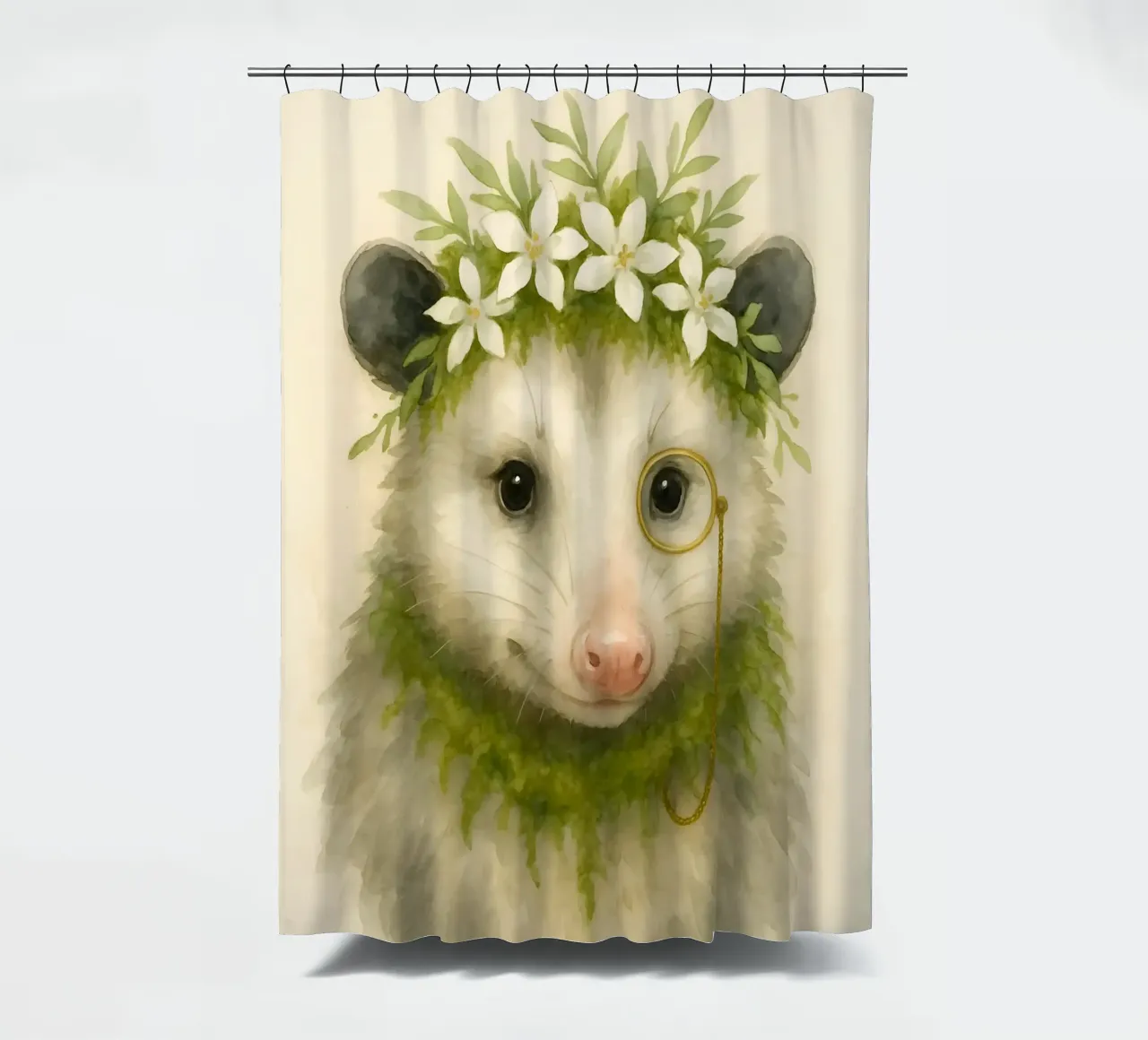 Il professor Possum in fiore tenda da doccia da Graceful Desine