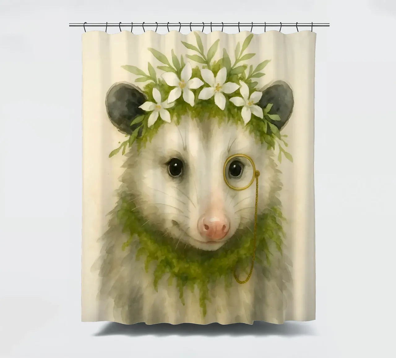 Il professor Possum in fiore tenda da doccia da Graceful Desine