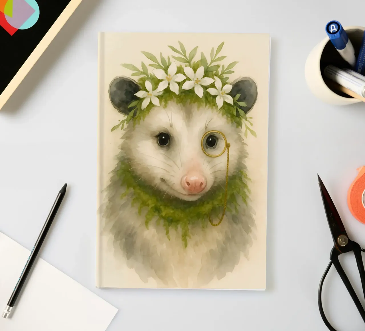 Professor Possum in Bloom notebook by Graceful Desine