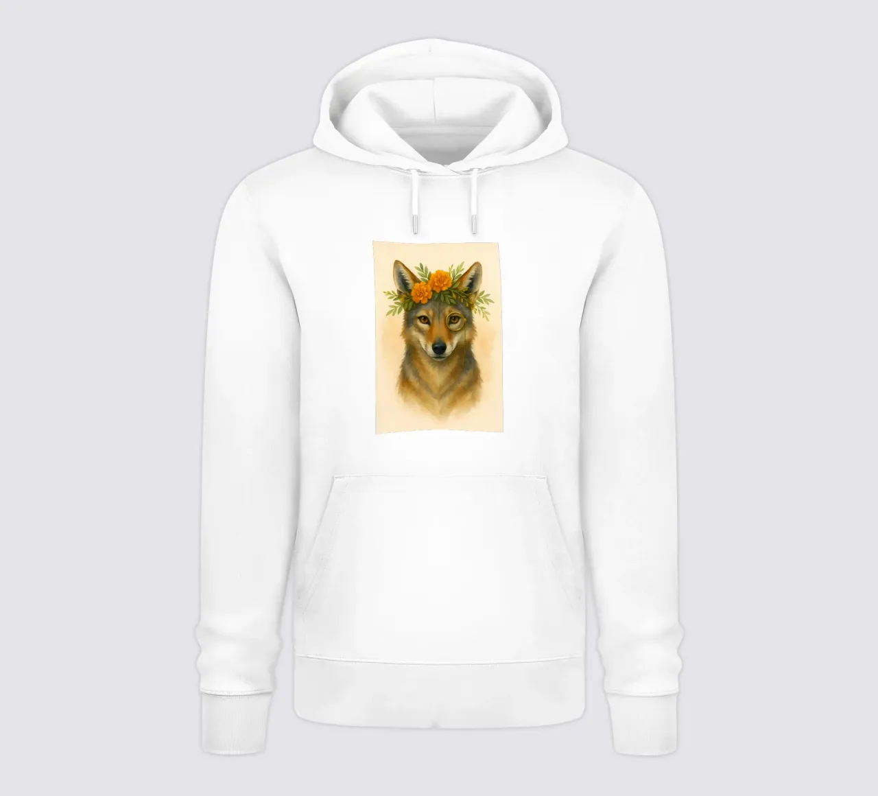 Il Regal Coyote: Bloom & Brass felpa con cappuccio da Graceful Desine