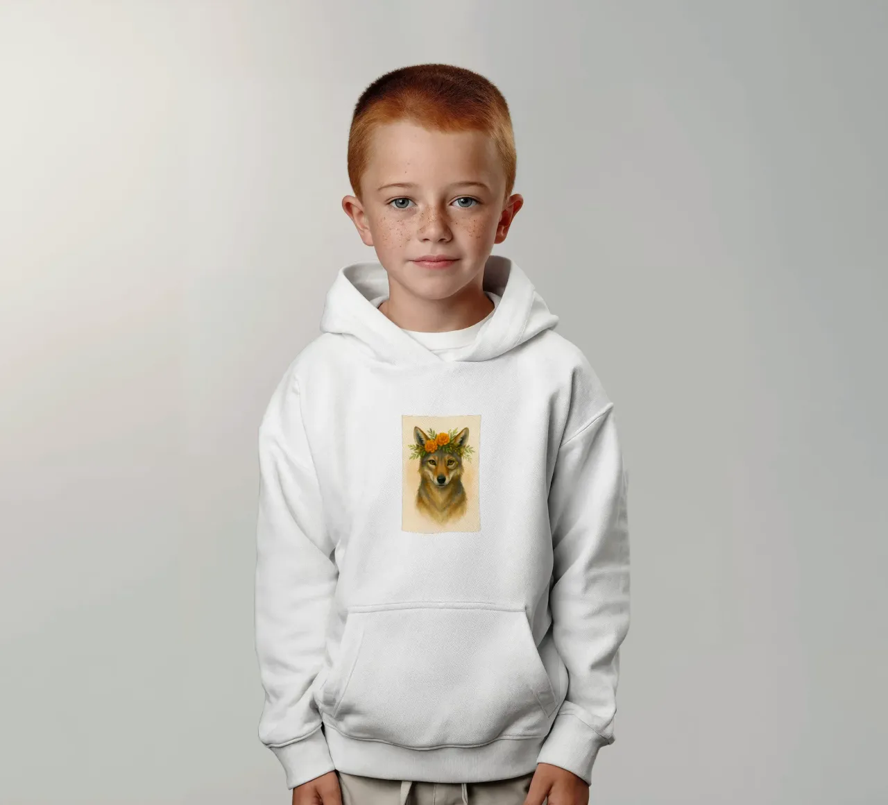 Le Coyote royal : Bloom & Brass sweat à capuche enfant de Graceful Desine