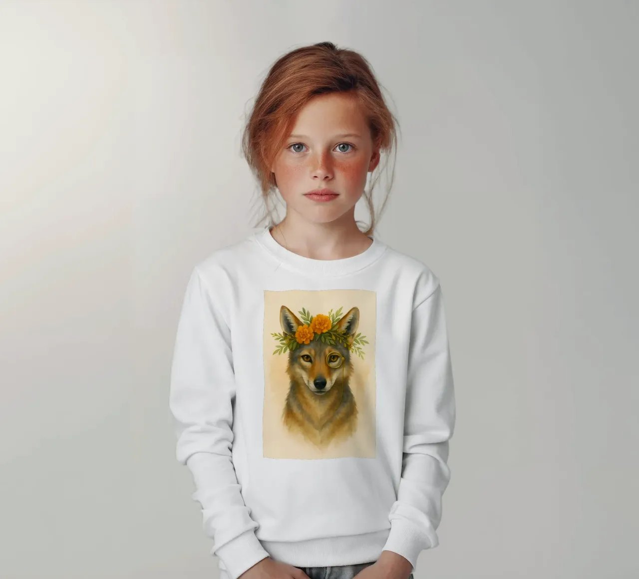 Il Regal Coyote: Bloom & Brass felpa bambino da Graceful Desine