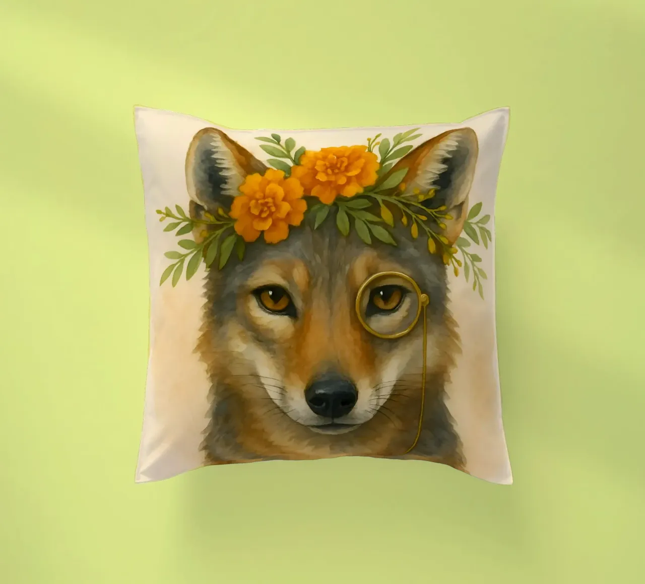 Il Regal Coyote: Bloom & Brass cuscino da Graceful Desine