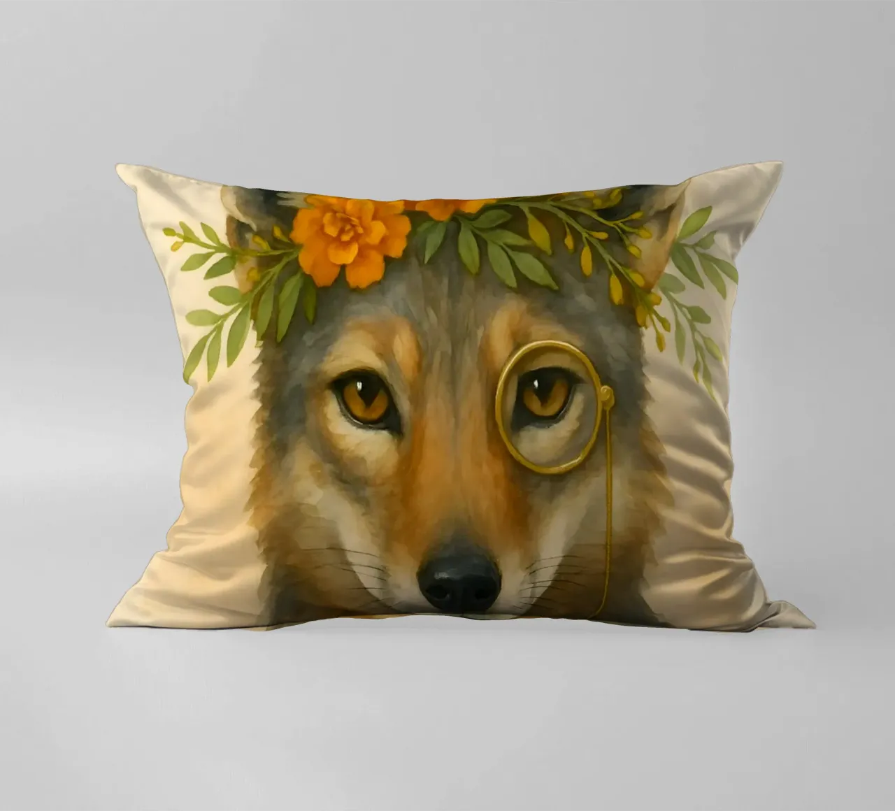 Il Regal Coyote: Bloom & Brass cuscino da Graceful Desine