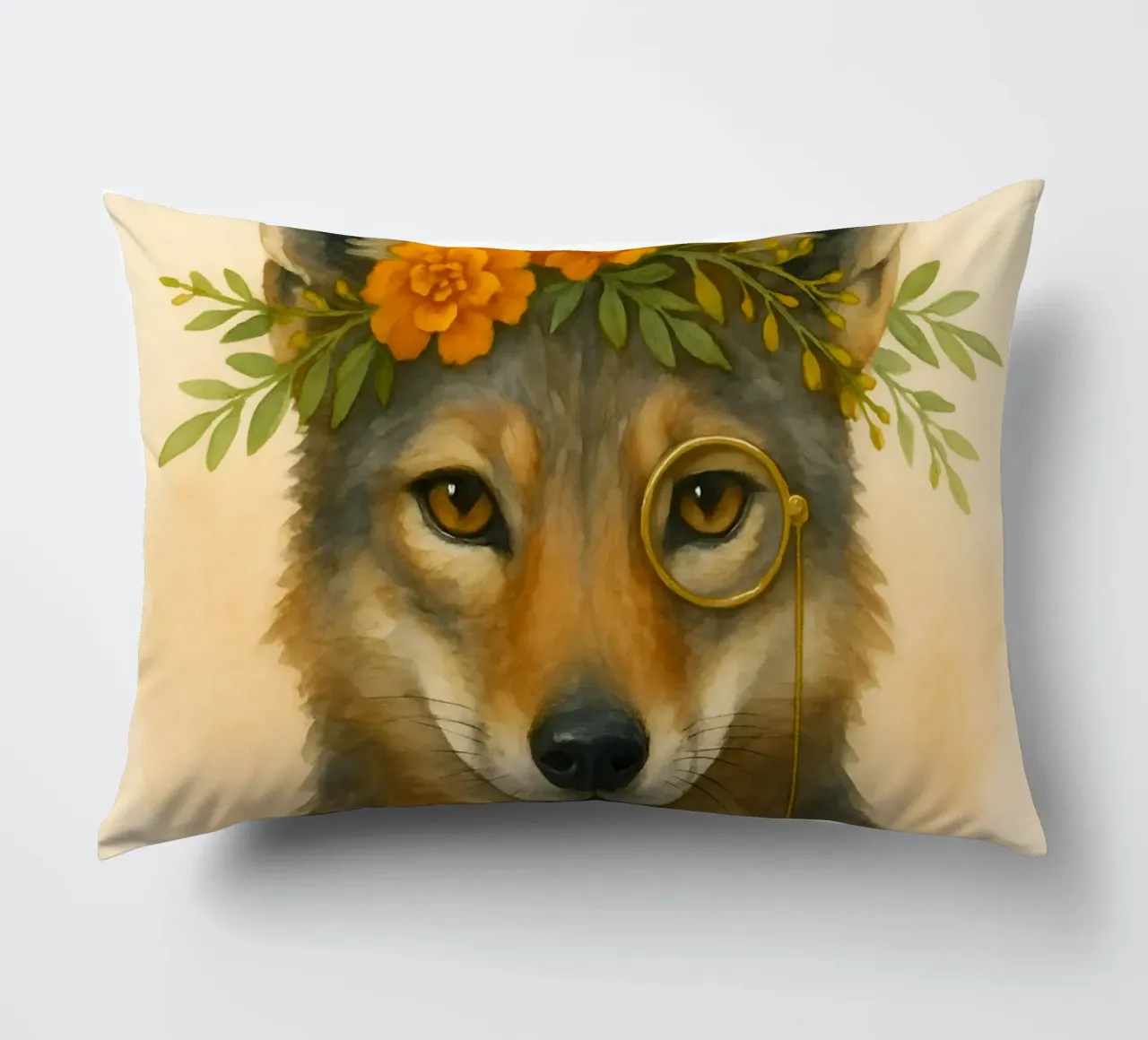 Il Regal Coyote: Bloom & Brass cuscino da Graceful Desine
