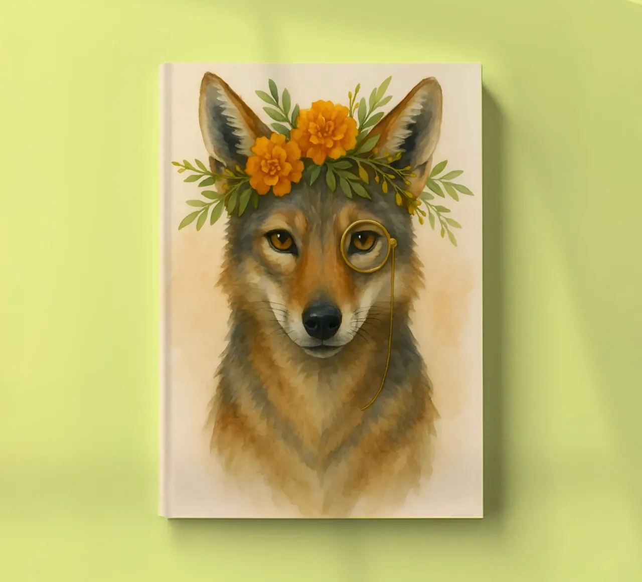 The Regal Coyote: Bloom & Brass notebook by Graceful Desine