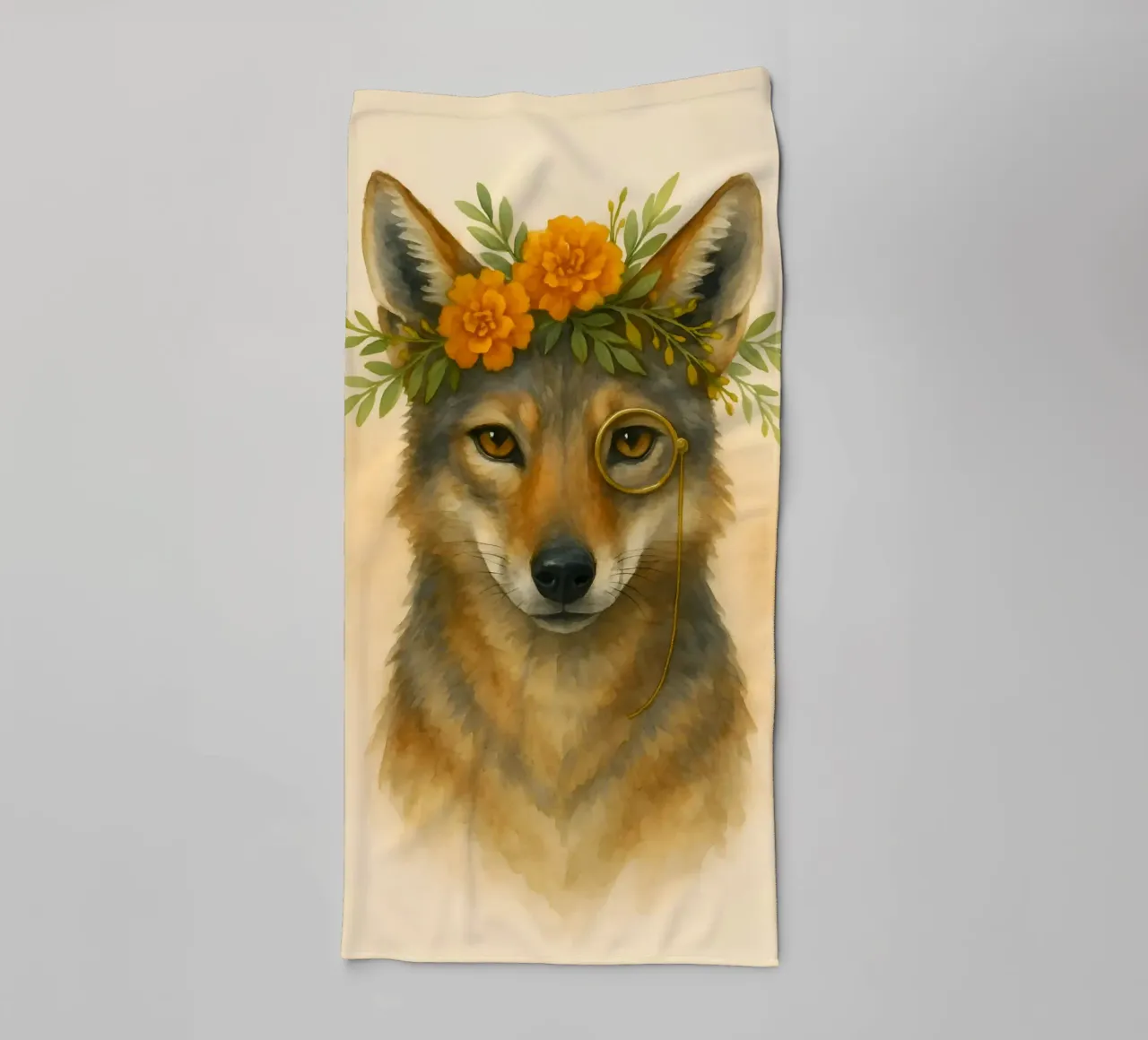 Il Regal Coyote: Bloom & Brass asciugamano da bagno da Graceful Desine