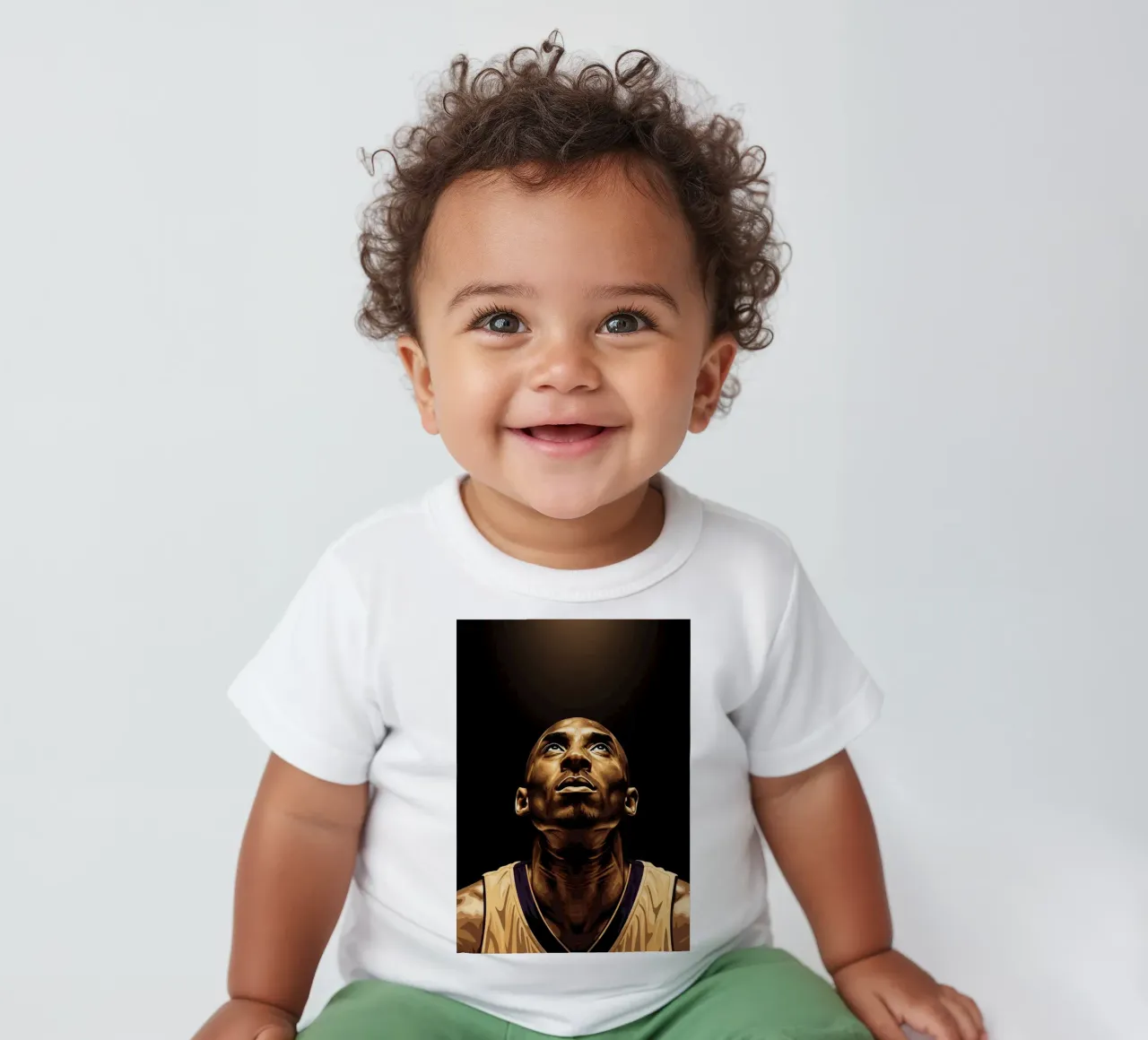 Kobe Bryant portrait (14) maglietta neonato da Lembayung art