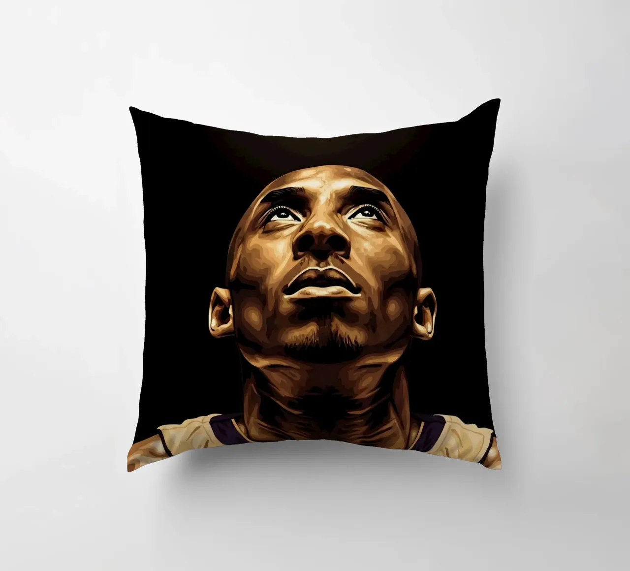 Kobe Bryant portrait (14) cuscino da Lembayung art