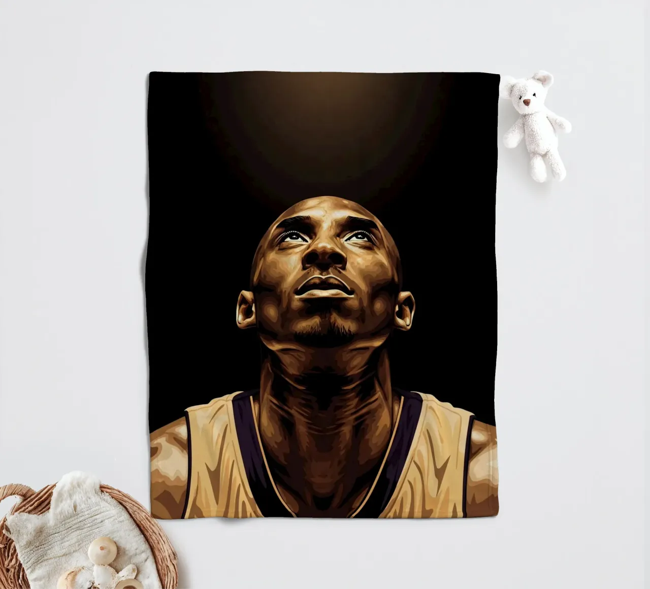 Kobe Bryant portrait (14) coperta in pile da Lembayung art
