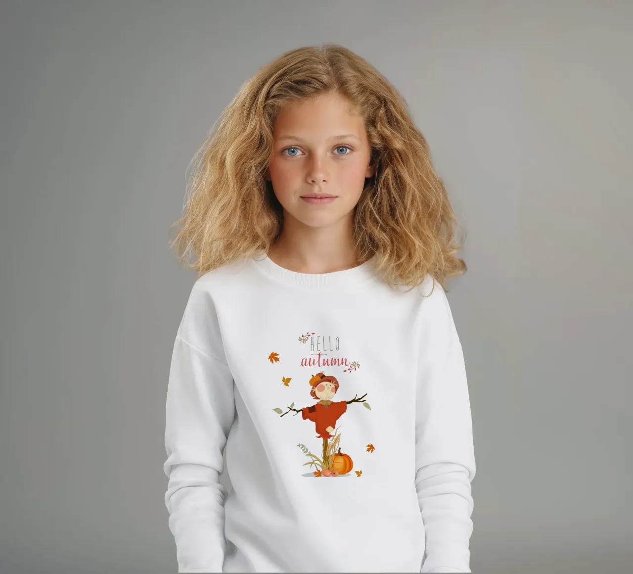 Spaventapasseri foglie di zucca felpa bambino da Cute