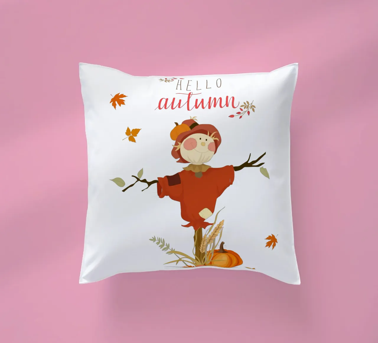 Spaventapasseri foglie di zucca cuscino da Cute