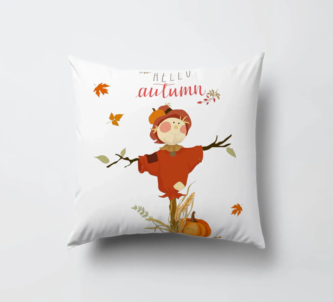 Spaventapasseri foglie di zucca cuscino da Cute