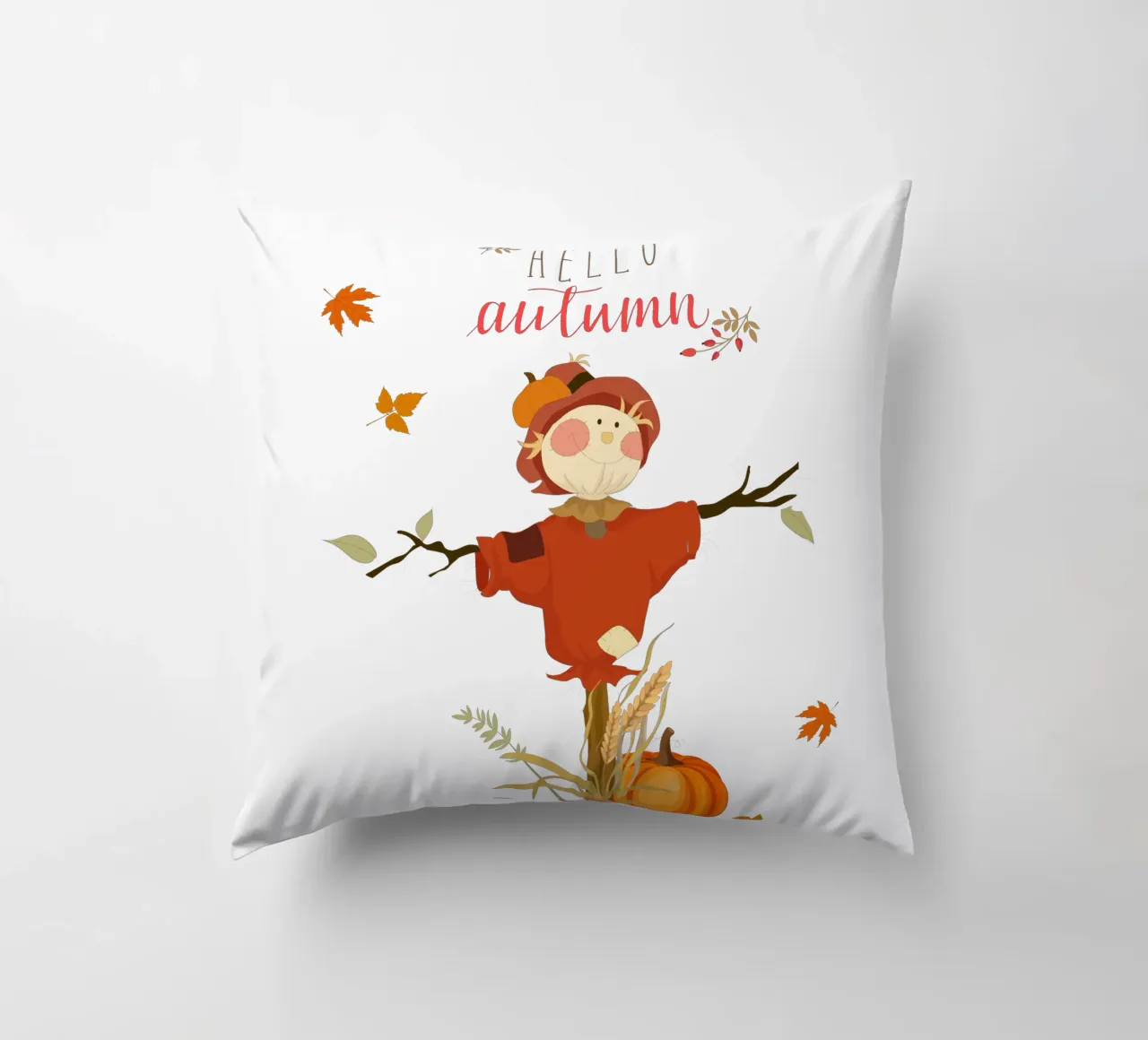 Spaventapasseri foglie di zucca cuscino da Cute