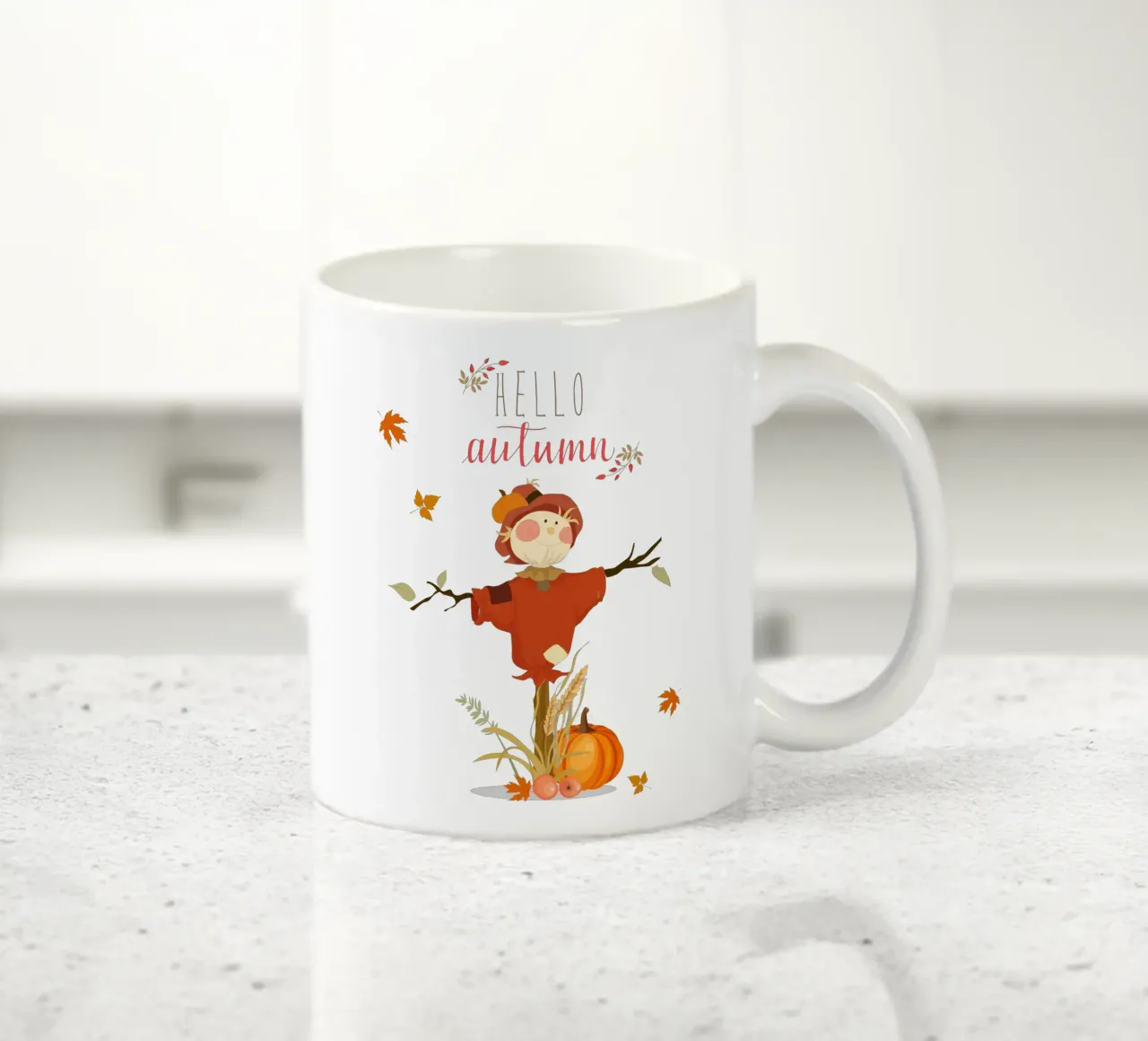 Spaventapasseri foglie di zucca tazza in ceramica da Cute