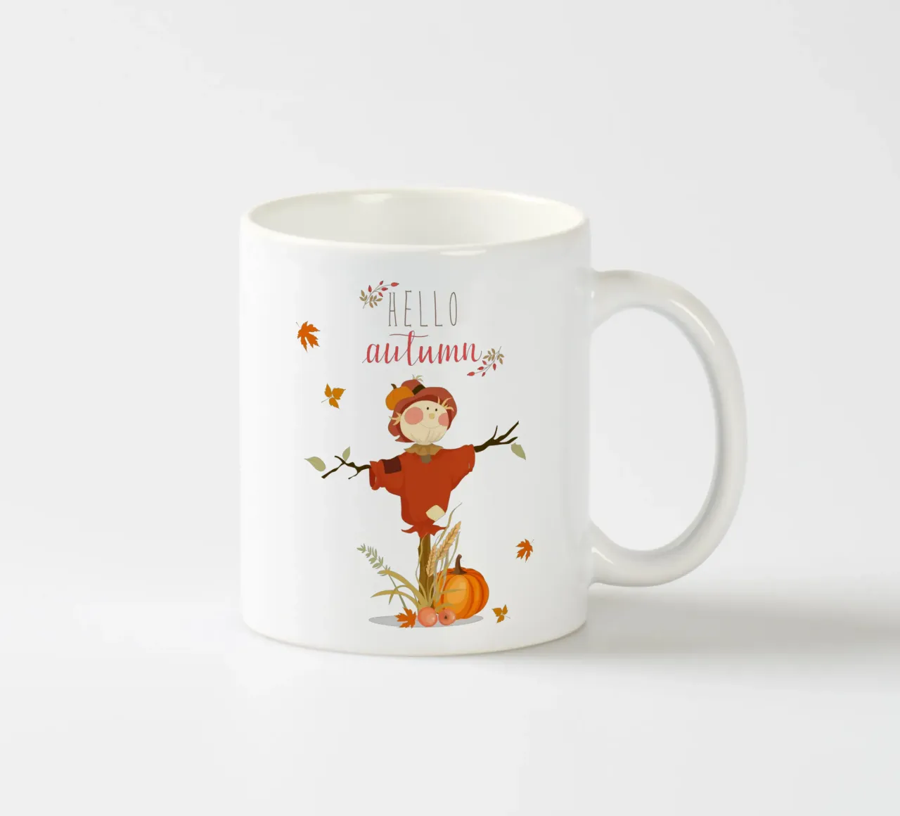 Spaventapasseri foglie di zucca tazza in ceramica da Cute