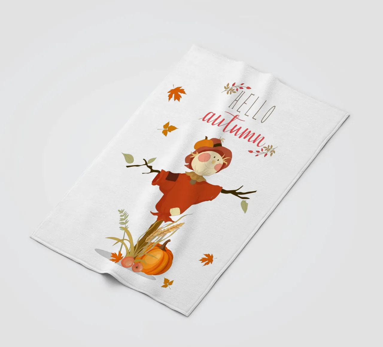 Spaventapasseri foglie di zucca coperta in pile da Cute