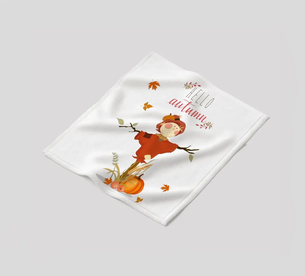 Spaventapasseri foglie di zucca coperta in pile da Cute