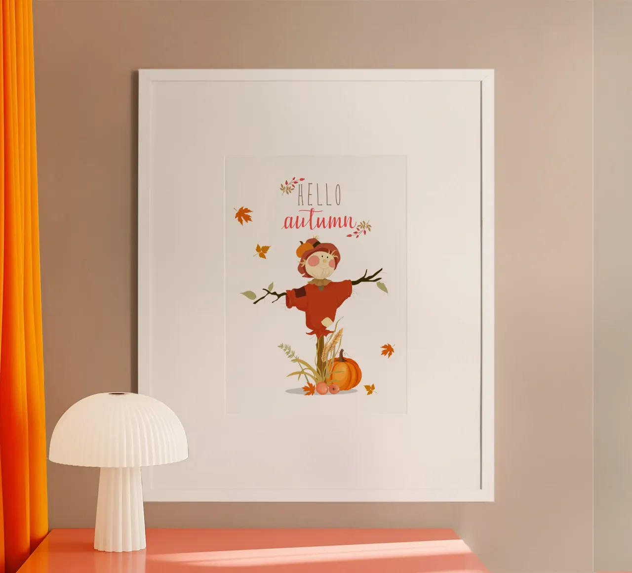 Spaventapasseri foglie di zucca carta hahnemühle da Cute