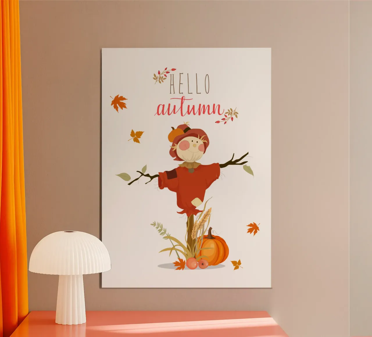 Spaventapasseri foglie di zucca carta hahnemühle da Cute