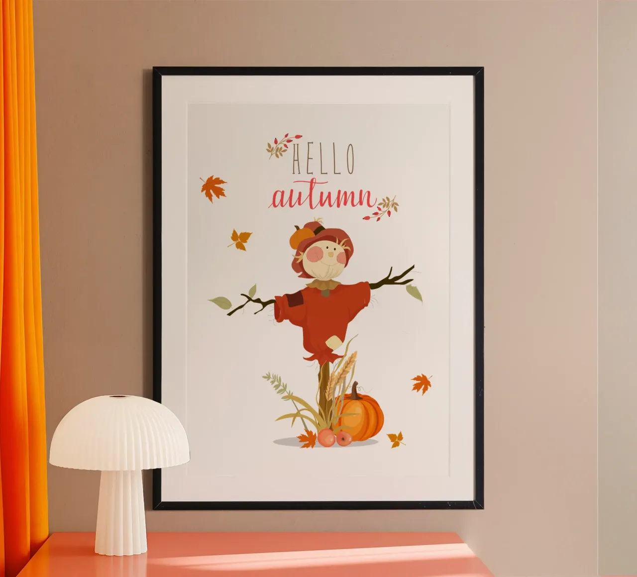 Spaventapasseri foglie di zucca carta hahnemühle da Cute