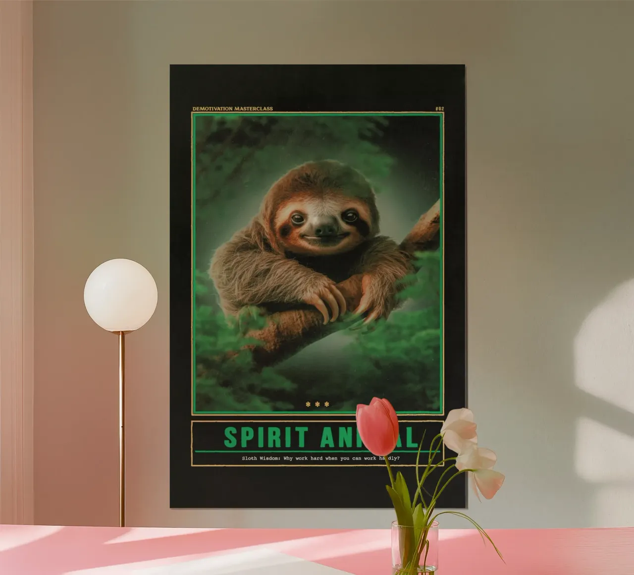 Geistiges Tier Poster mit Holzrahmen von Jonas Loose