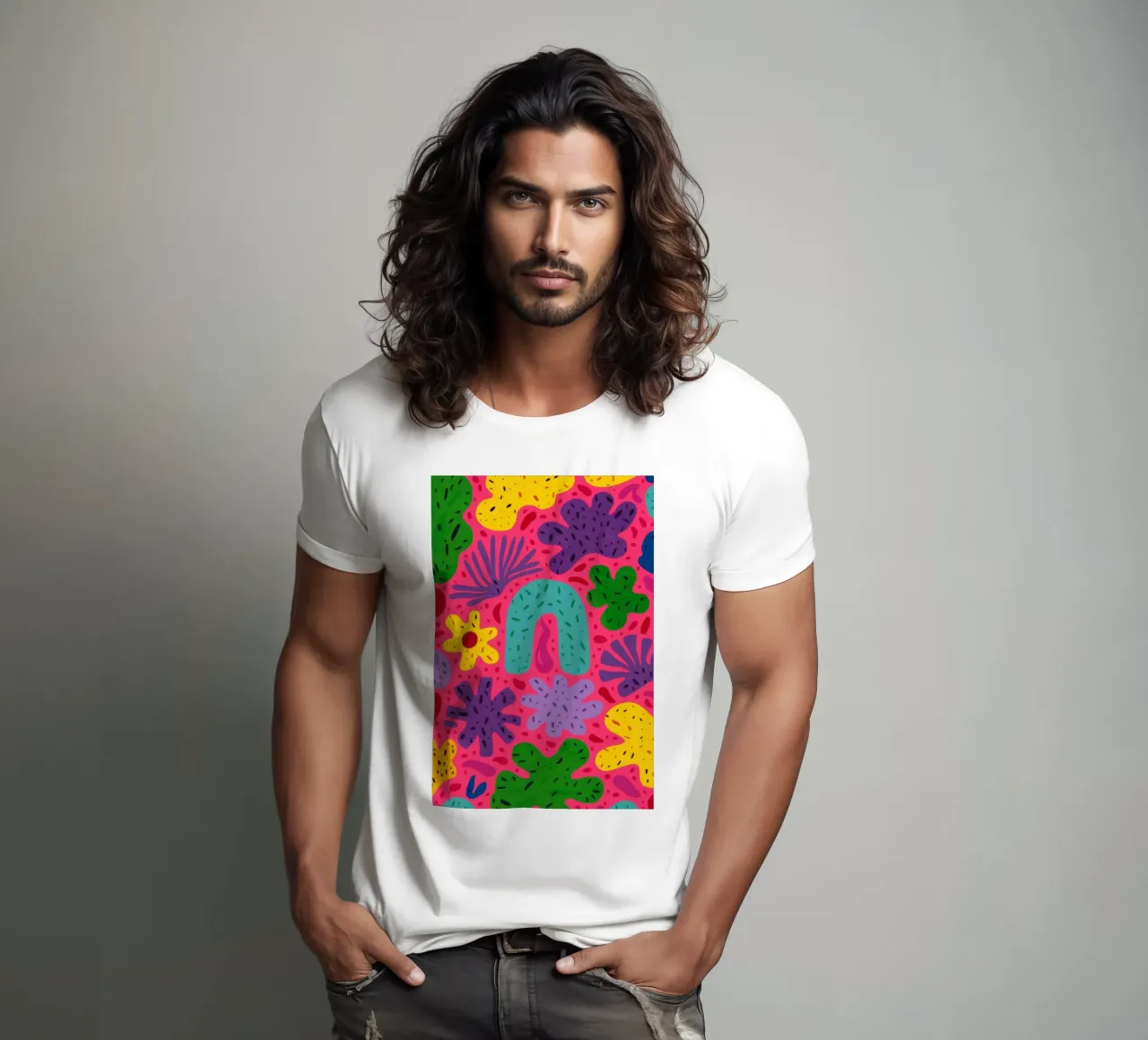 Colore psichedelico in fiore t-shirt da Frosh Pallete