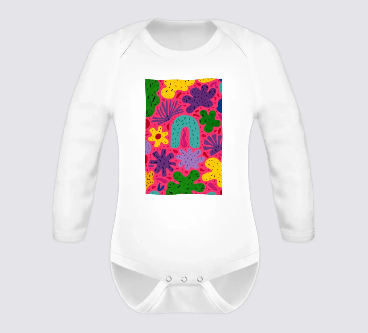 Colore psichedelico in fiore body neonato maniche lunghe da Frosh Pallete