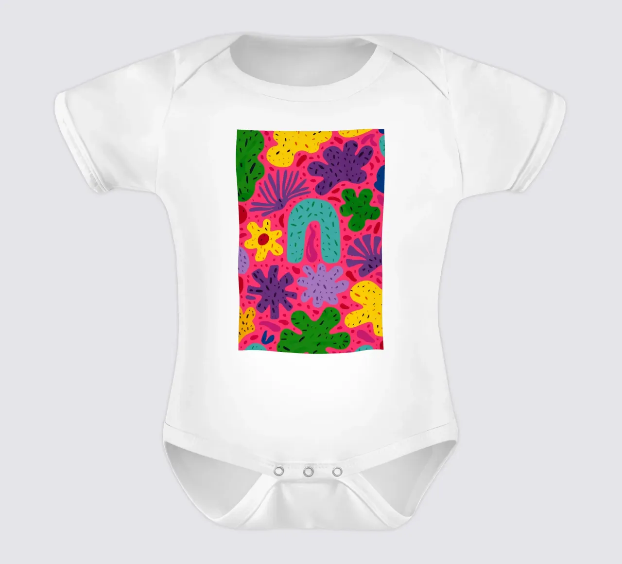 Colore psichedelico in fiore body neonato maniche corte da Frosh Pallete