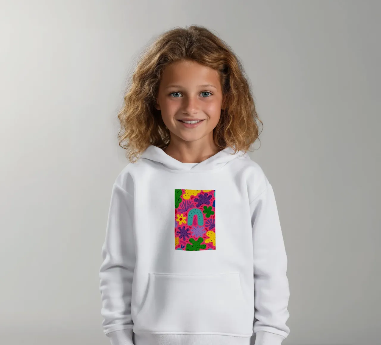 Colore psichedelico in fiore felpa bambino con cappuccio da Frosh Pallete