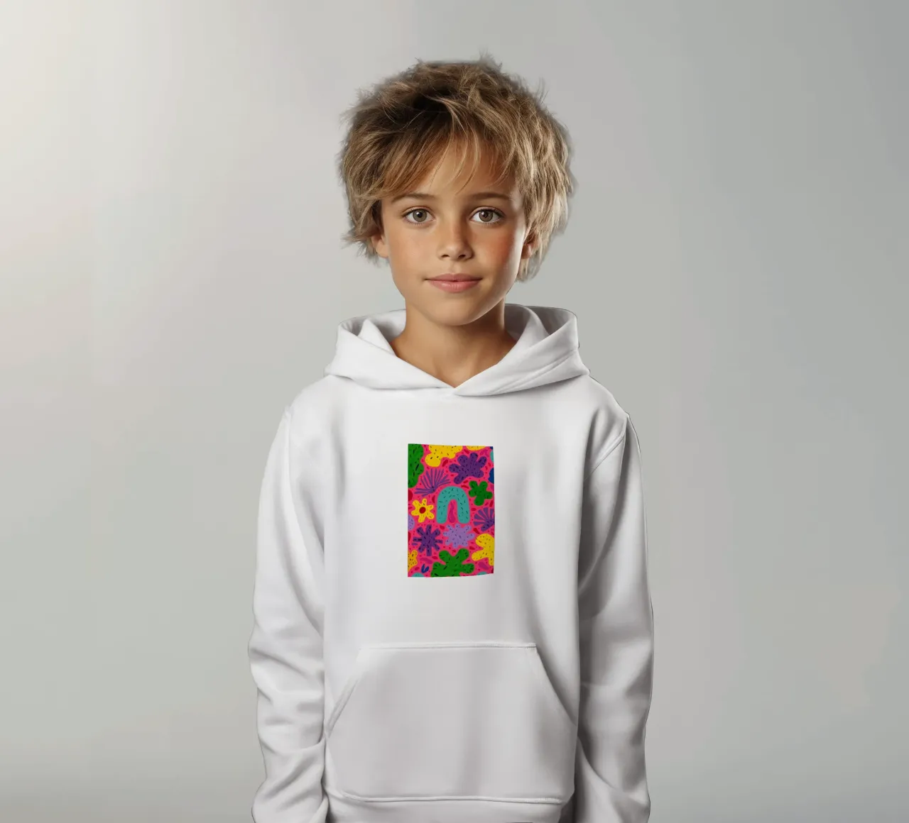 Colore psichedelico in fiore felpa bambino con cappuccio da Frosh Pallete