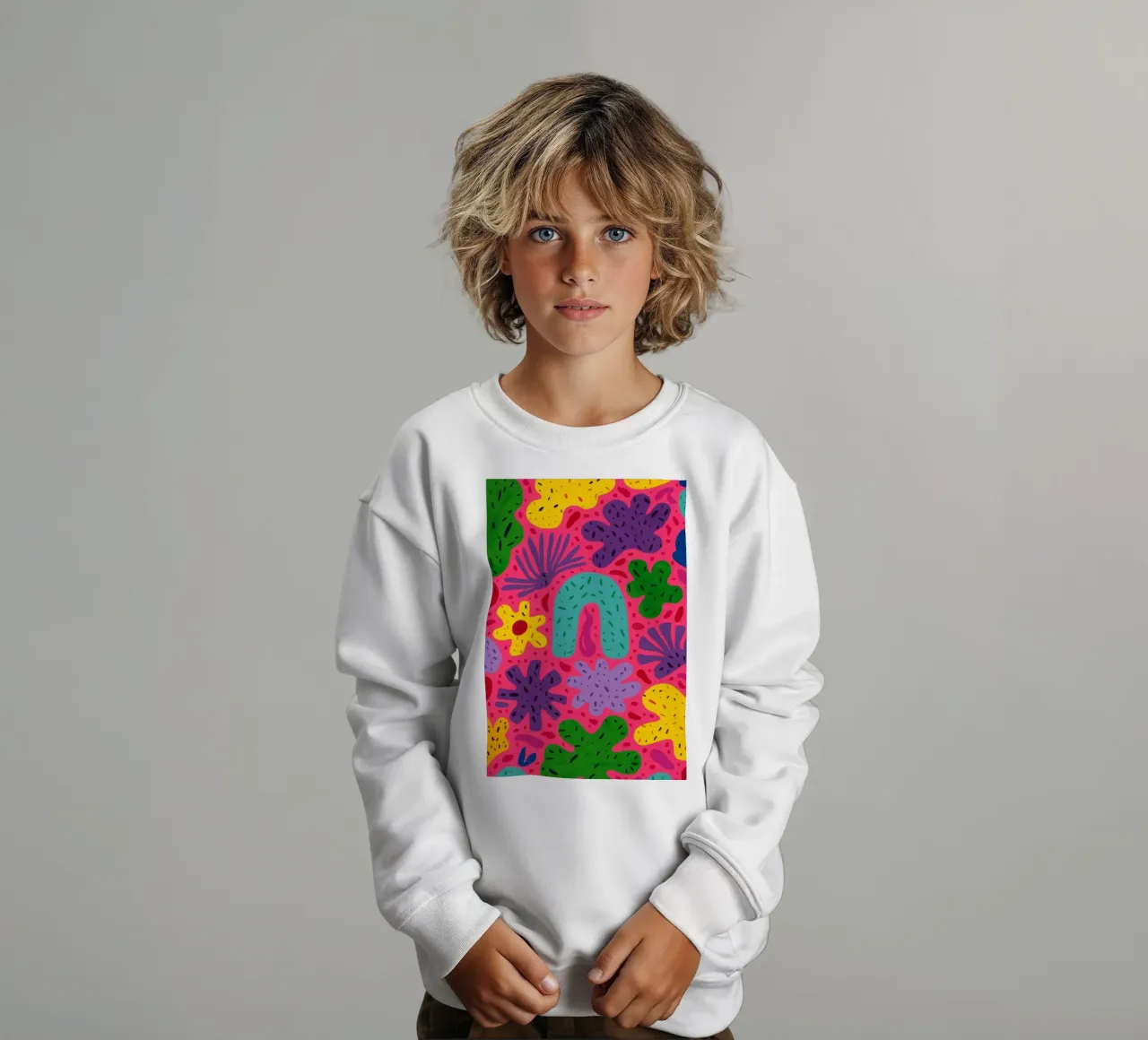 Colore psichedelico in fiore felpa bambino da Frosh Pallete