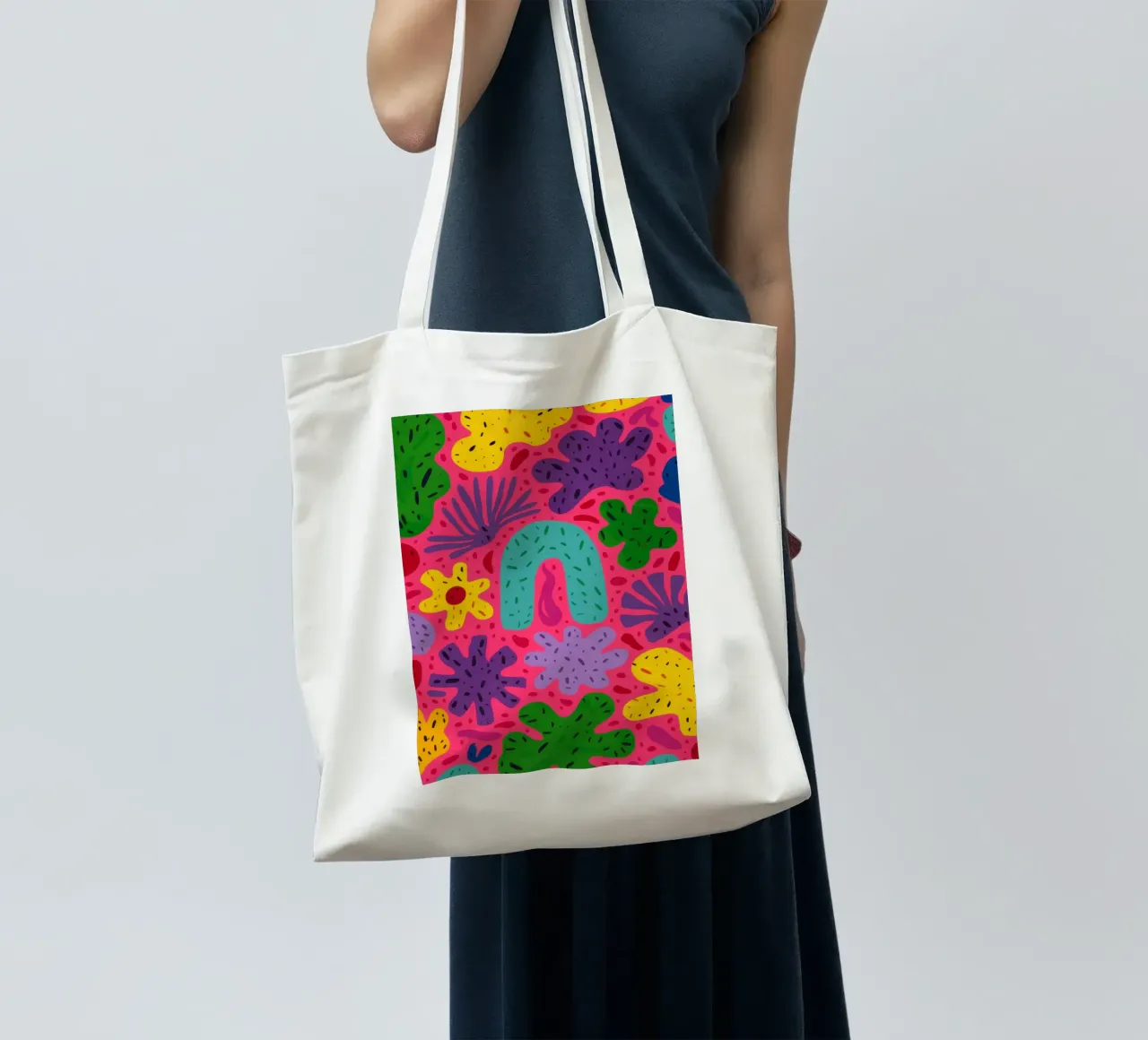 Colore psichedelico in fiore borsa in juta da Frosh Pallete