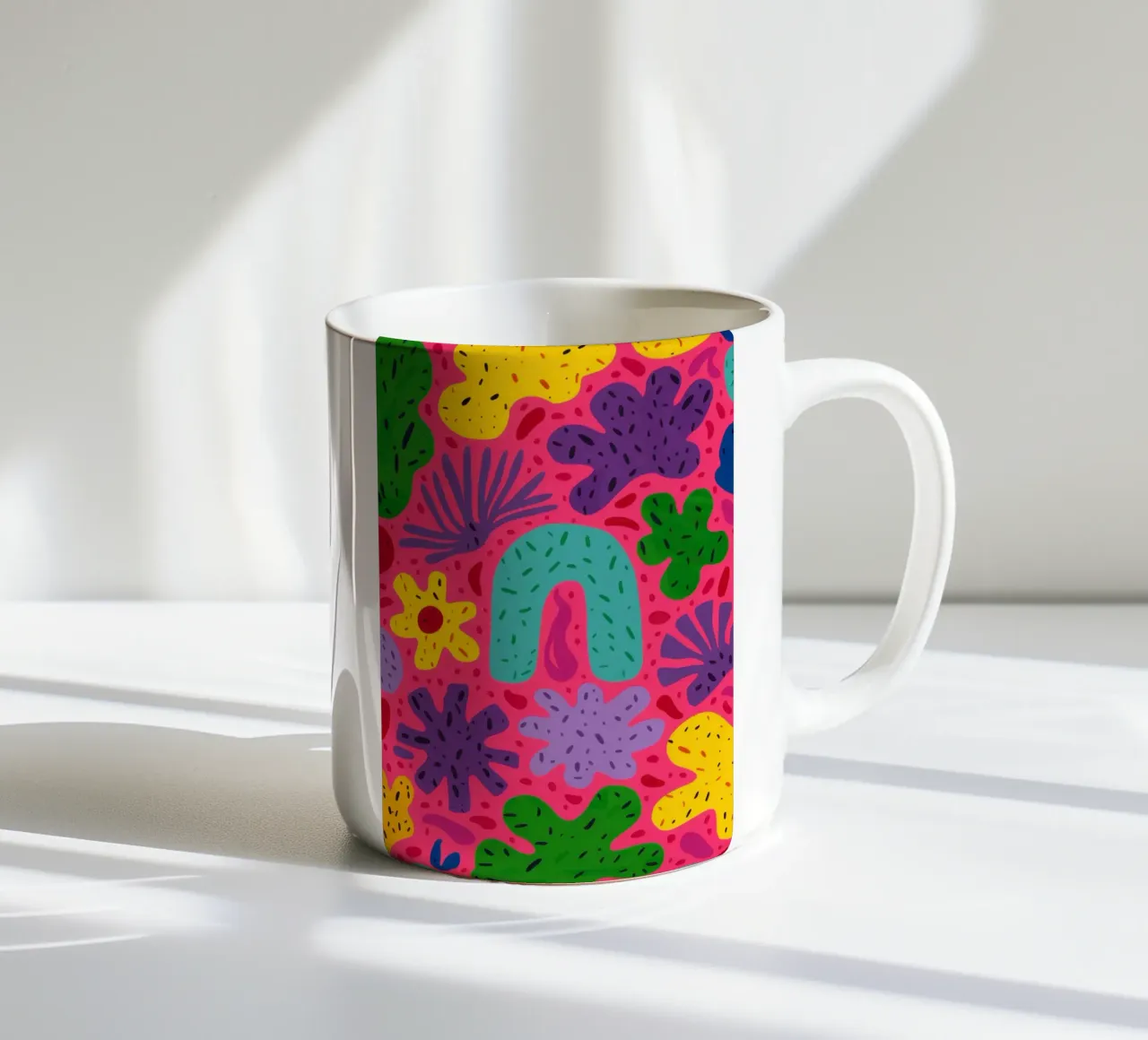 Colore psichedelico in fiore tazza in ceramica da Frosh Pallete