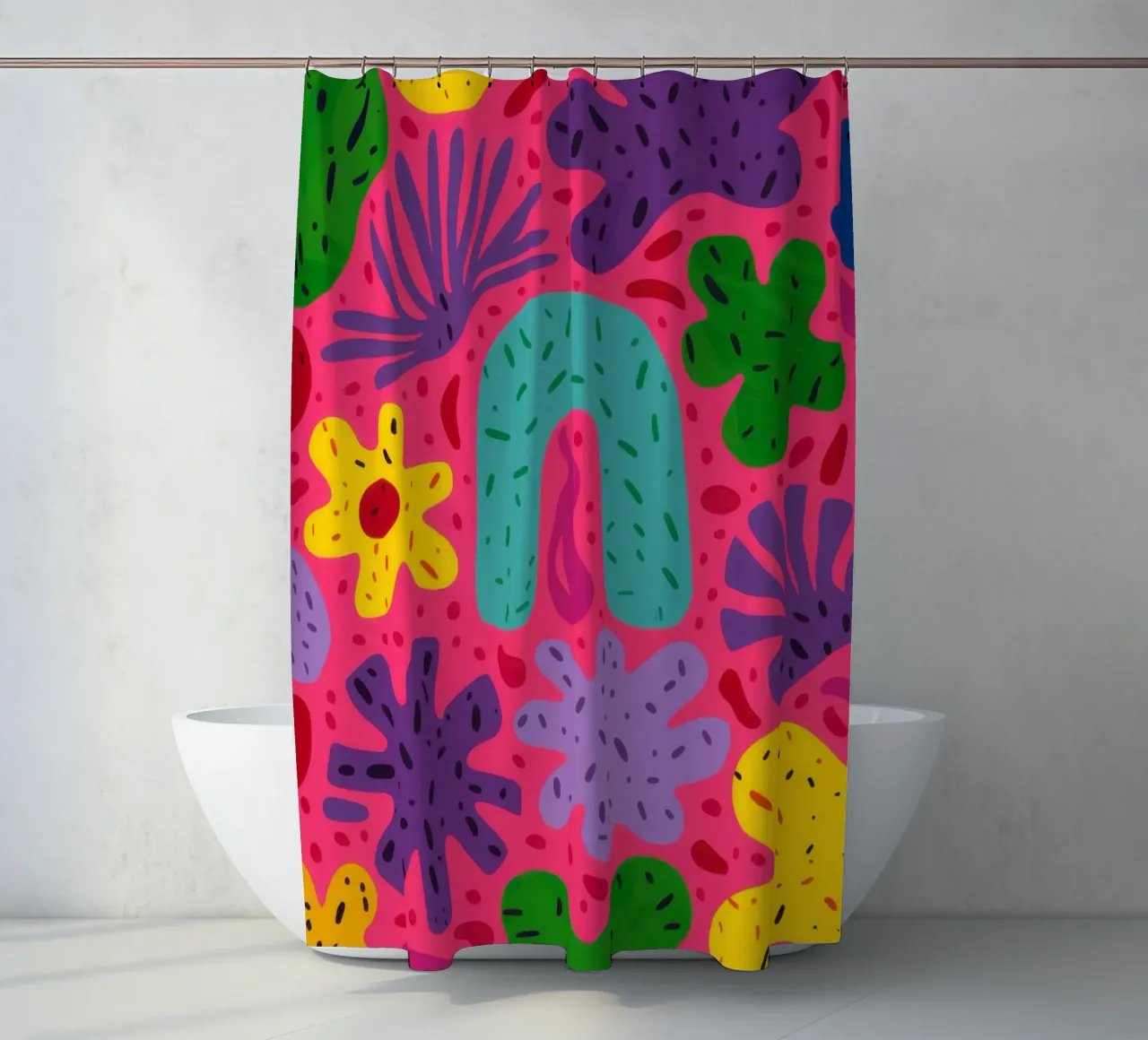 Colore psichedelico in fiore tenda da doccia da Frosh Pallete