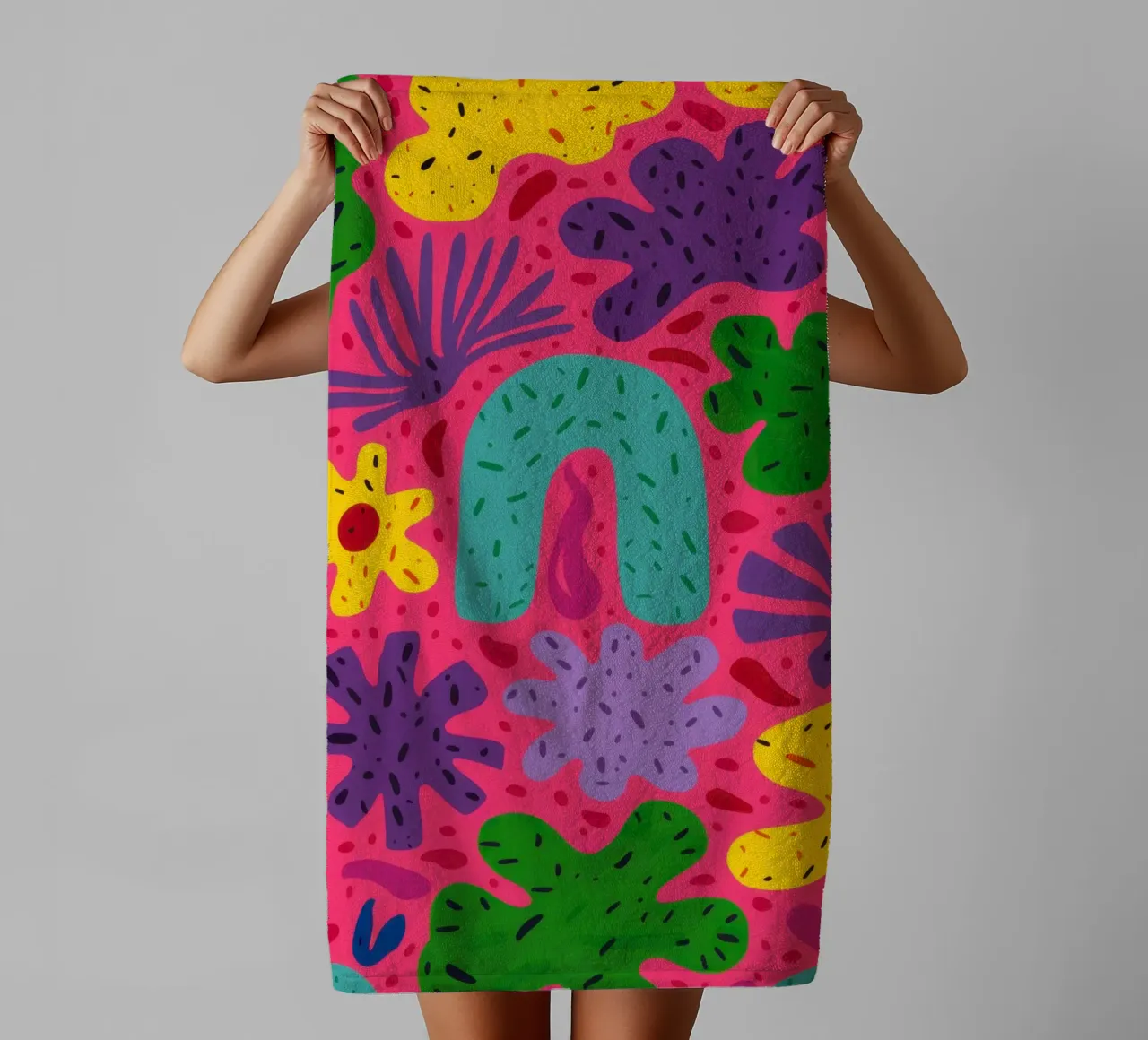 Colore psichedelico in fiore asciugamano da bagno da Frosh Pallete