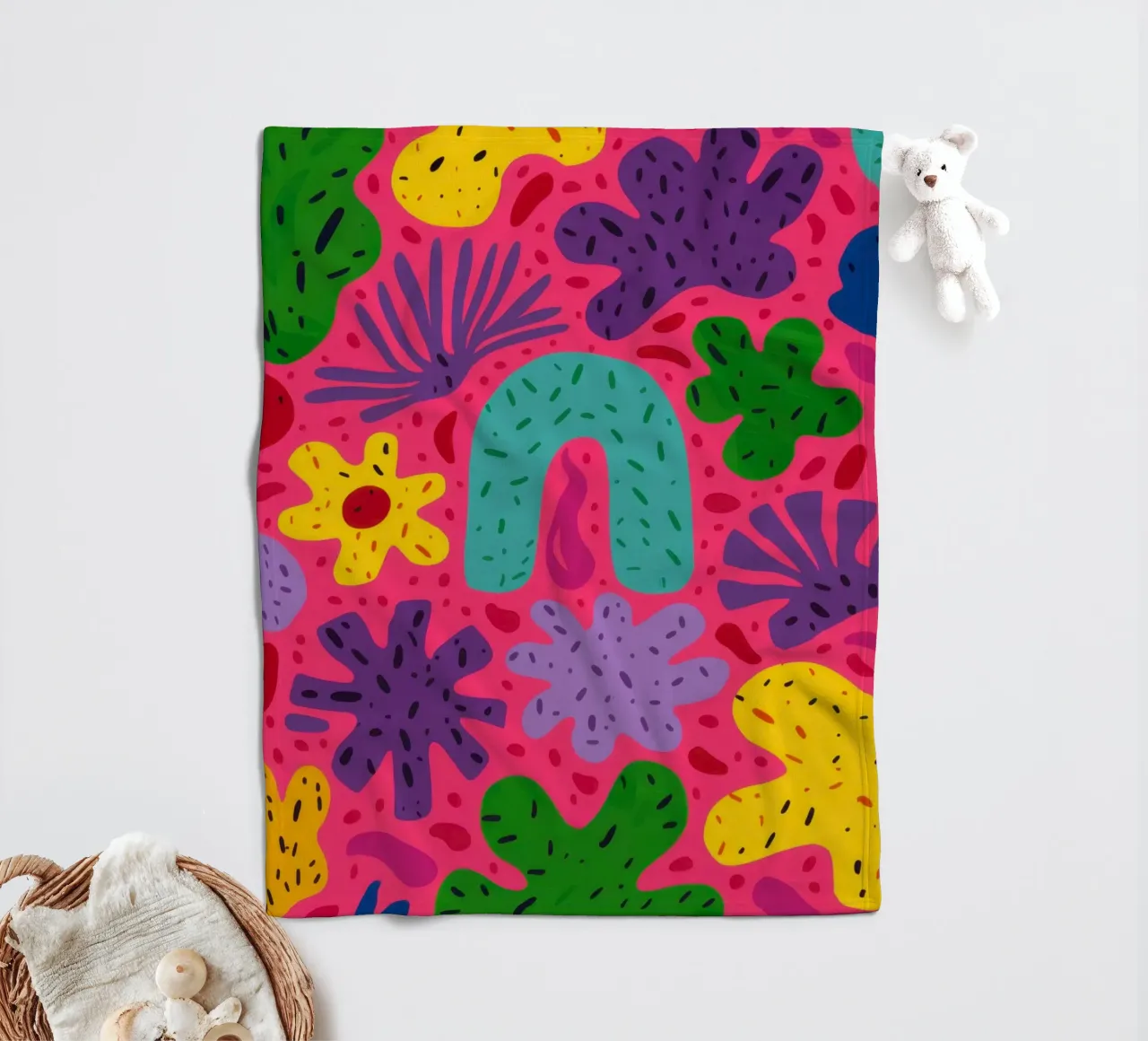 Colore psichedelico in fiore coperta in pile da Frosh Pallete